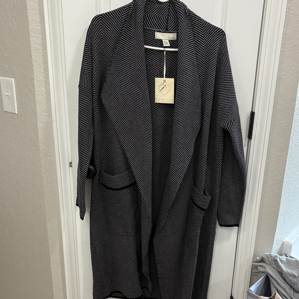 Elegant Black and White Women's Cardigan